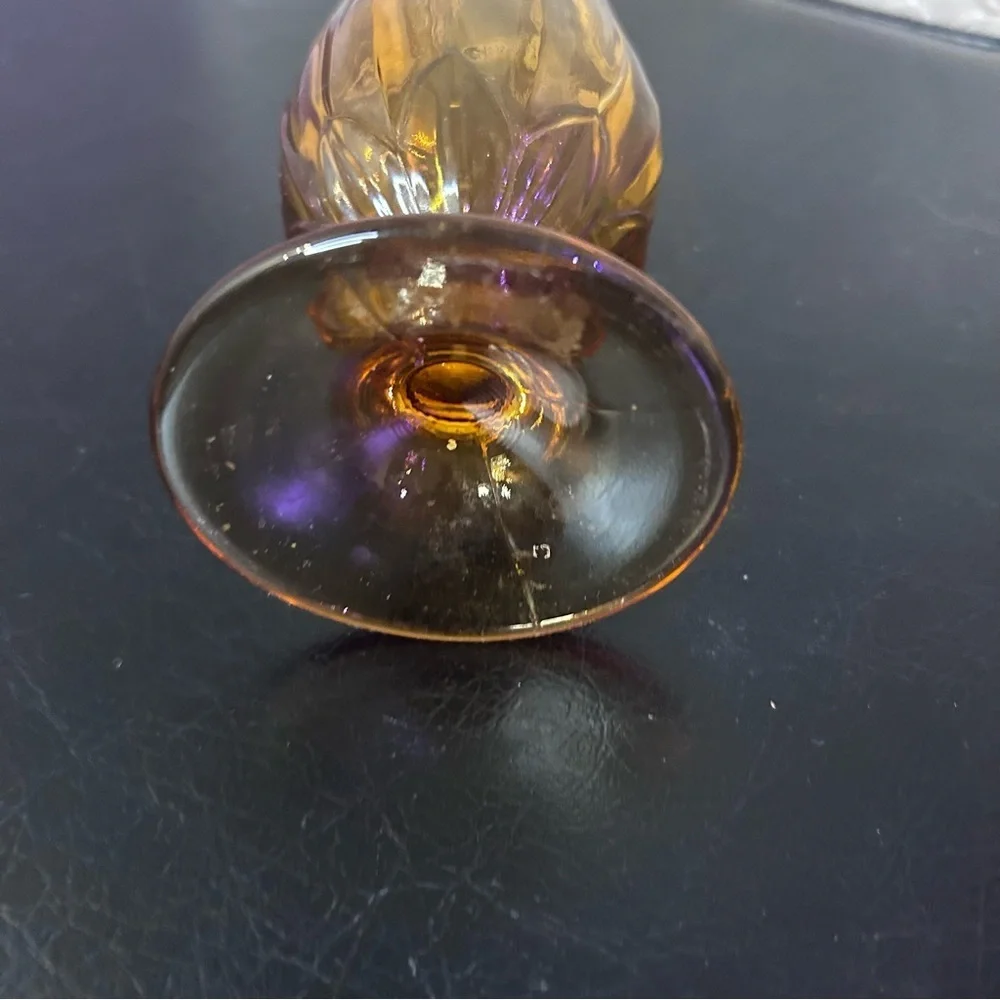 Amber Glass Tulip Vase - Home Accents viking swung vase amber honey